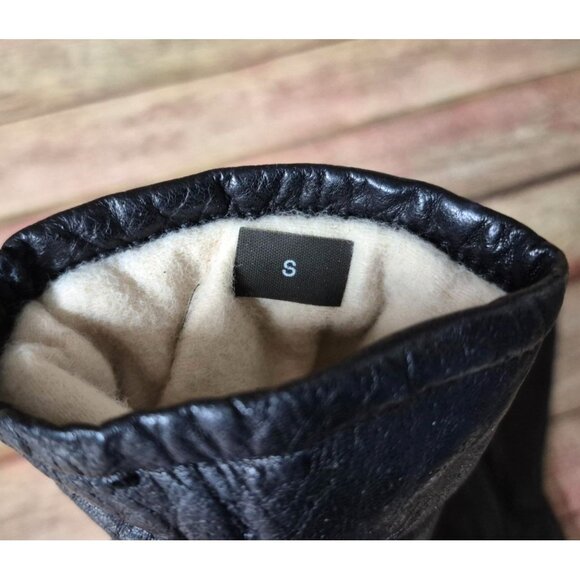 Thinsulate Ladies Black Faux Leather Driving Gloves Size S Small Insulated MINT - Picture 6 of 6